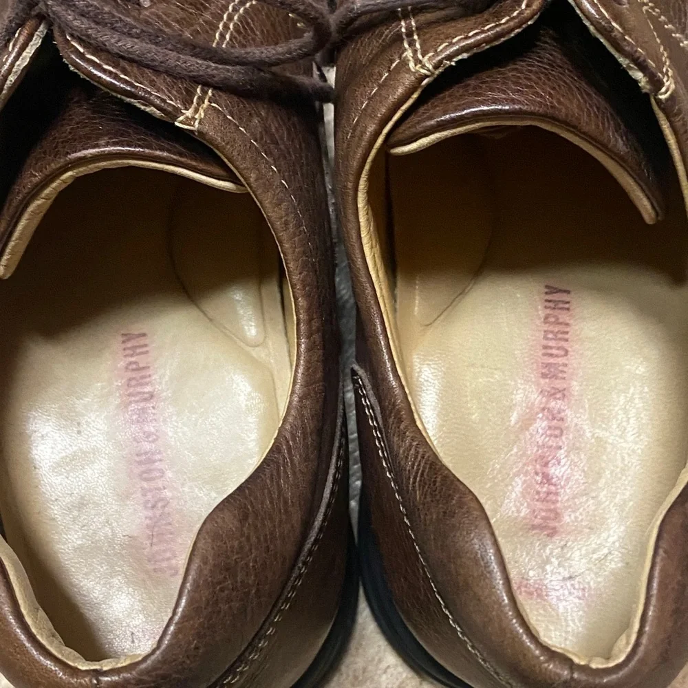 Luxurious Brown Leather 10M Oxfords Timeless Career Office Professional